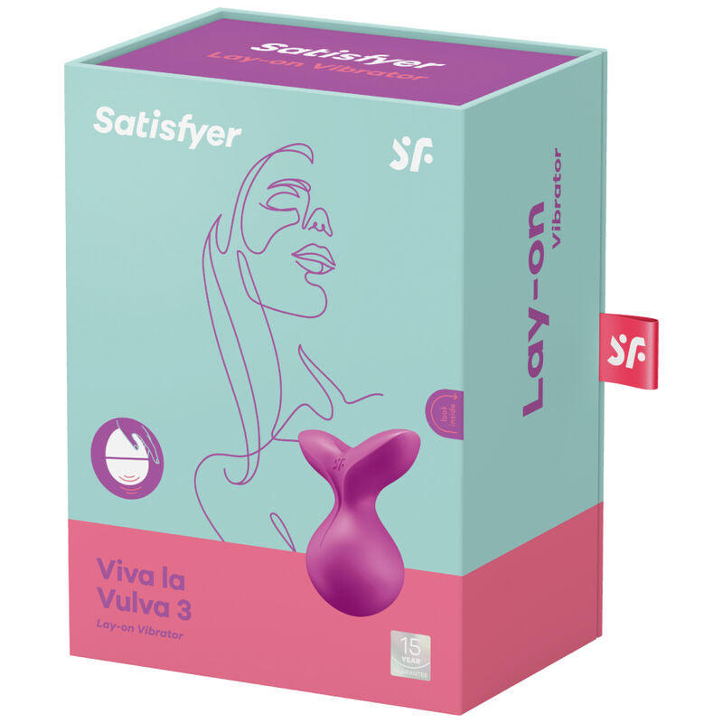 SATISFYER - VIVA LA VULVA 3 LAY-ON VIBRATOR VIOLET - NOCTURNA DESIRES