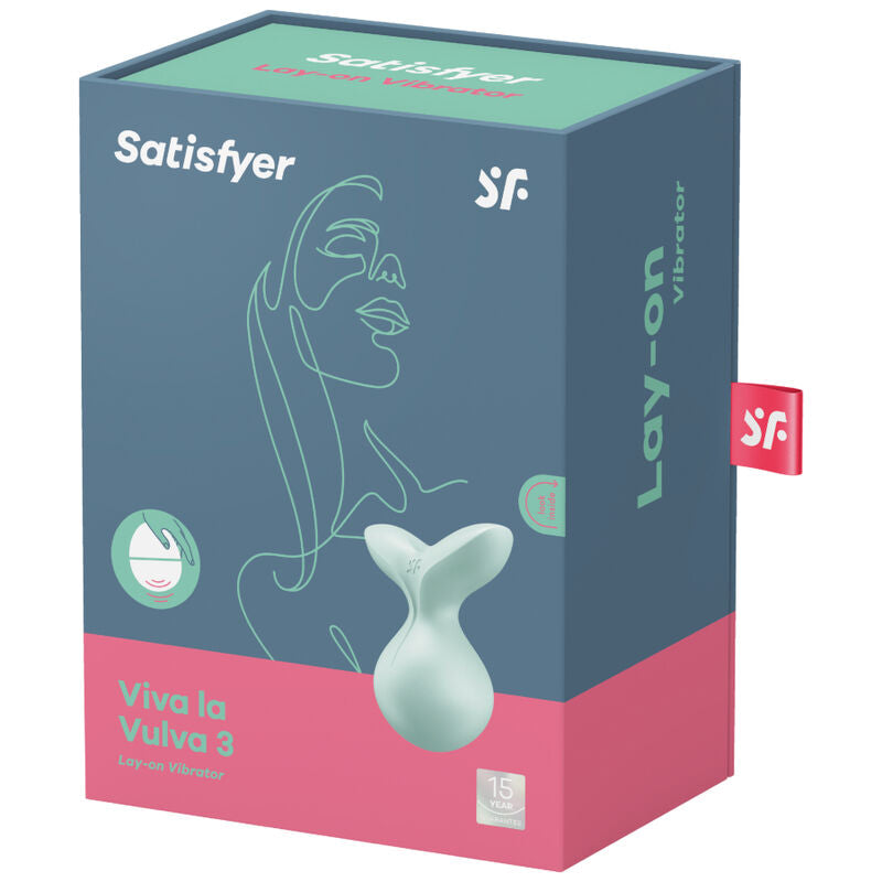 SATISFYER - VIVA LA VULVA 3 LAY-ON VIBRATOR GREEN - NOCTURNA DESIRES