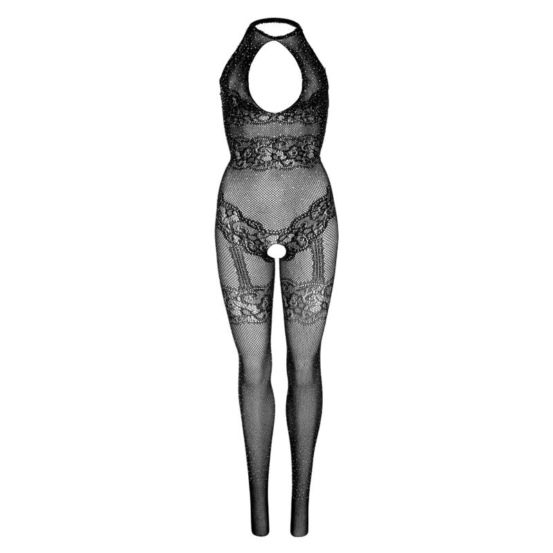 LEG AVENUE - SEAMLESS FISHNET BODYSTOCKING ONE SIZE - BLACK - NOCTURNA DESIRES