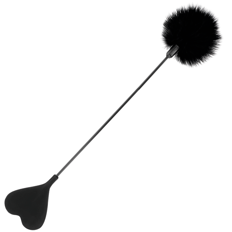 DARKNESS - BLACK LOVE FEATHER WHIP 40 CM - NOCTURNA DESIRES