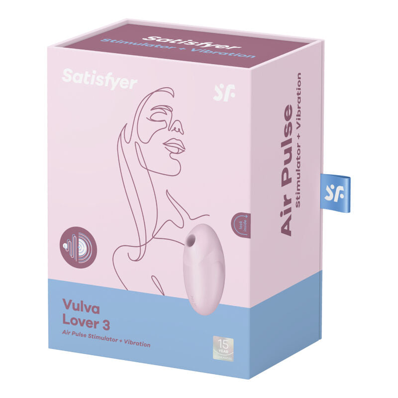 SATISFYER - VULVA LOVER 3 AIR PULSE STIMULATOR & VIBRATOR PINK - NOCTURNA DESIRES