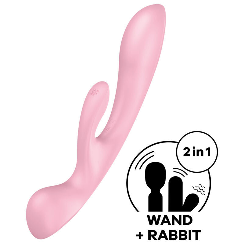 SATISFYER - TRIPLE OH HYBRID VIBRATION PINK - NOCTURNA DESIRES