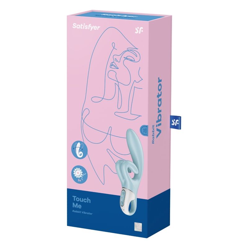 SATISFYER - TOUCH ME RABBIT VIBRATION BLUE - NOCTURNA DESIRES