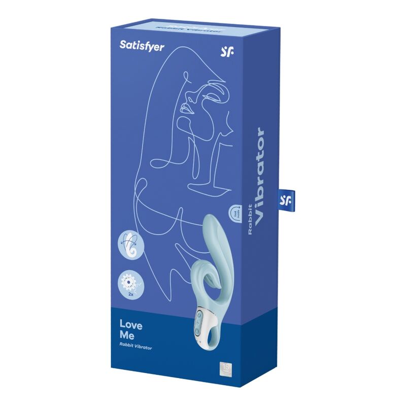SATISFYER - LOVE ME RABBIT VIBRATION BLUE - NOCTURNA DESIRES