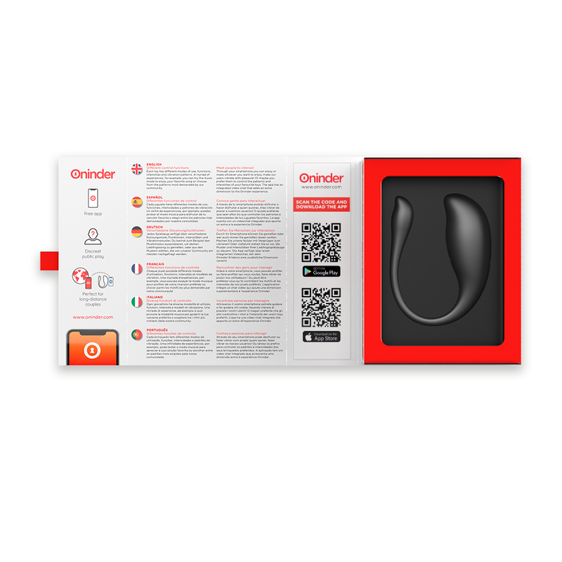 ONINDER - NAIROBI VIBRATING EGG BLACK - FREE APP - NOCTURNA DESIRES