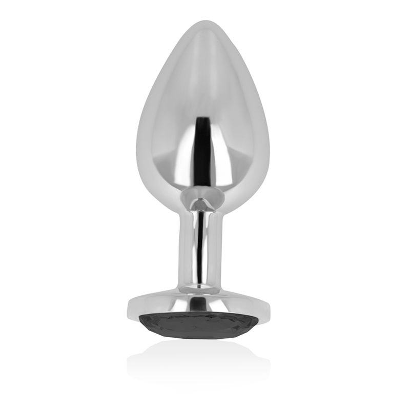OHMAMA - ANAL PLUG WITH BLACK CRYSTAL 8 CM - NOCTURNA DESIRES