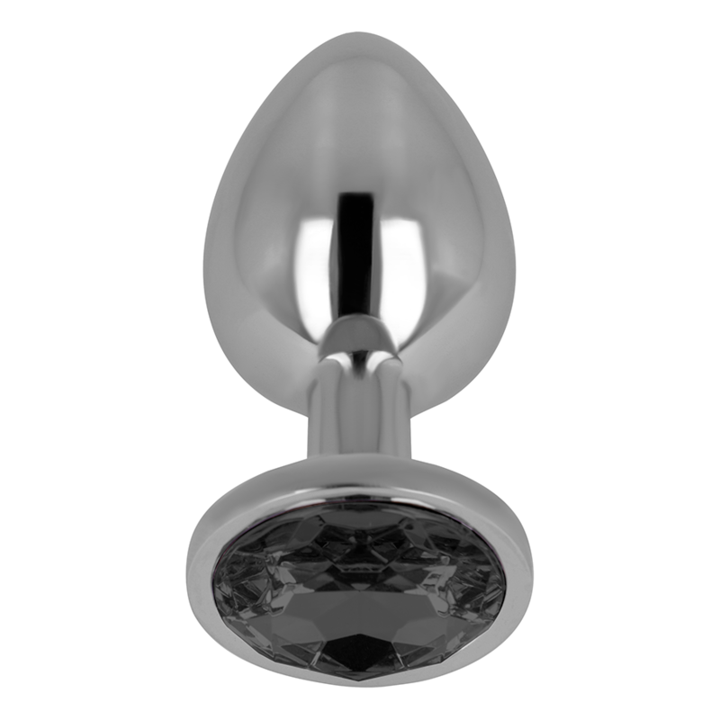 OHMAMA - ANAL PLUG WITH BLACK CRYSTAL 8 CM - NOCTURNA DESIRES