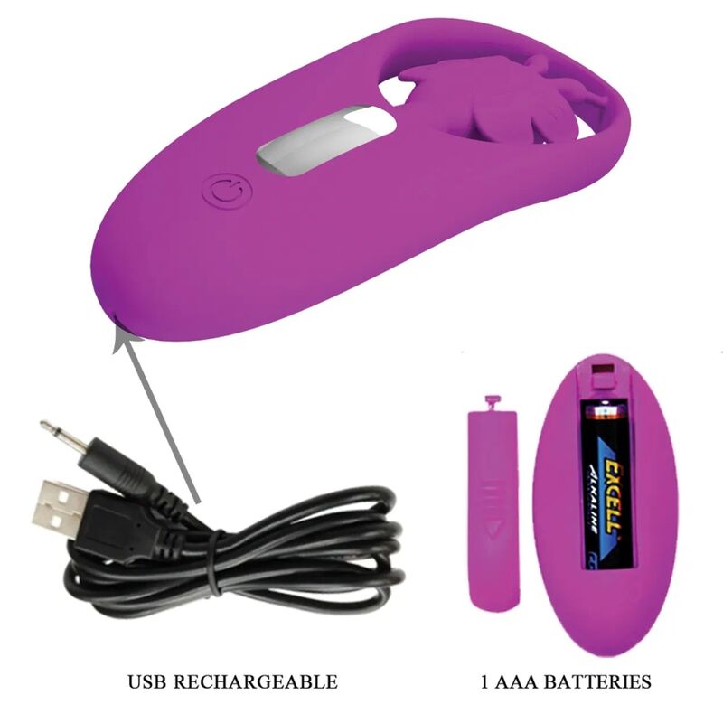 PRETTY LOVE - DANCING BUTTERFLY STIMULATOR FOR PANTIES WITH REMOTE CONTROL LILAC - NOCTURNA DESIRES