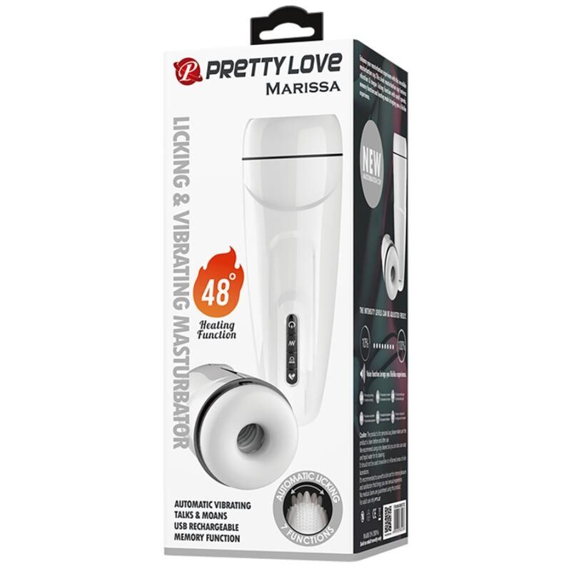 PRETTY LOVE - MARISSA MALE MASTURBATOR VIBRATION, HEAT, VOICE AND SUCTION - NOCTURNA DESIRES