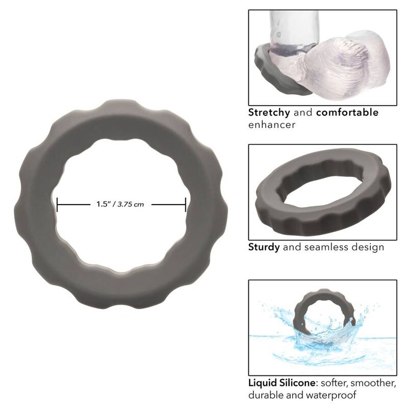 CALEXOTICS - ALPHA ERECT RING GREY - NOCTURNA DESIRES