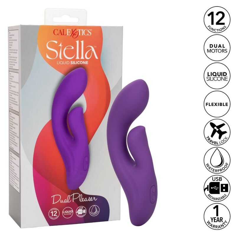 CALEXOTICS - STELLA DUAL PLEASER VIOLET - NOCTURNA DESIRES