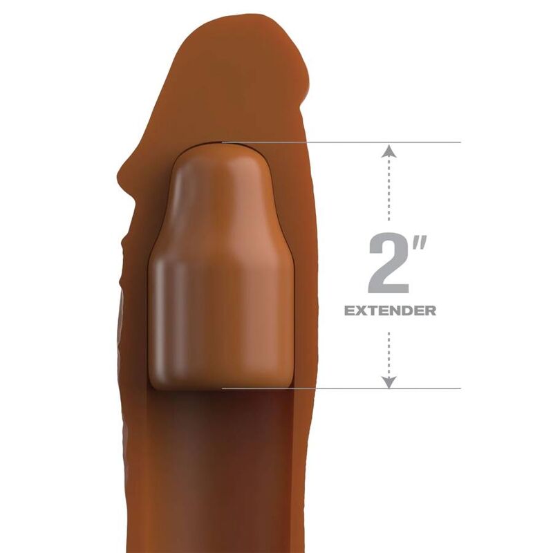 FANTASY X- TENSIONS - PIPEDREAMS SLEEVE 20,32 CM + 5,00 CM INCH PLUG CARAMEL - NOCTURNA DESIRES