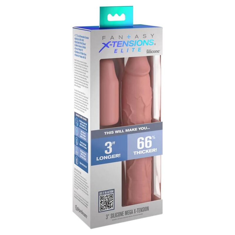 FANTASY X- TENSIONS - PIPEDREAMS SLEEVE 22,86 CM + 7,62 CM PLUG SKIN - NOCTURNA DESIRES