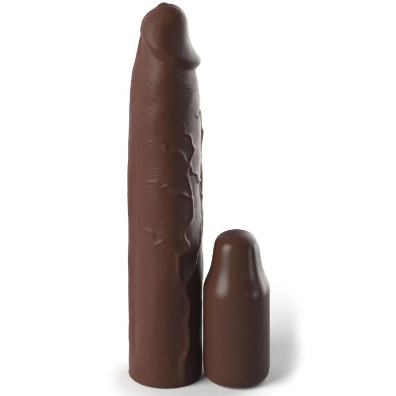 FANTASY X- TENSIONS - PIPEDREAMS SLEEVE 22,86 CM + 7,62 CM PLUG BROWN - NOCTURNA DESIRES