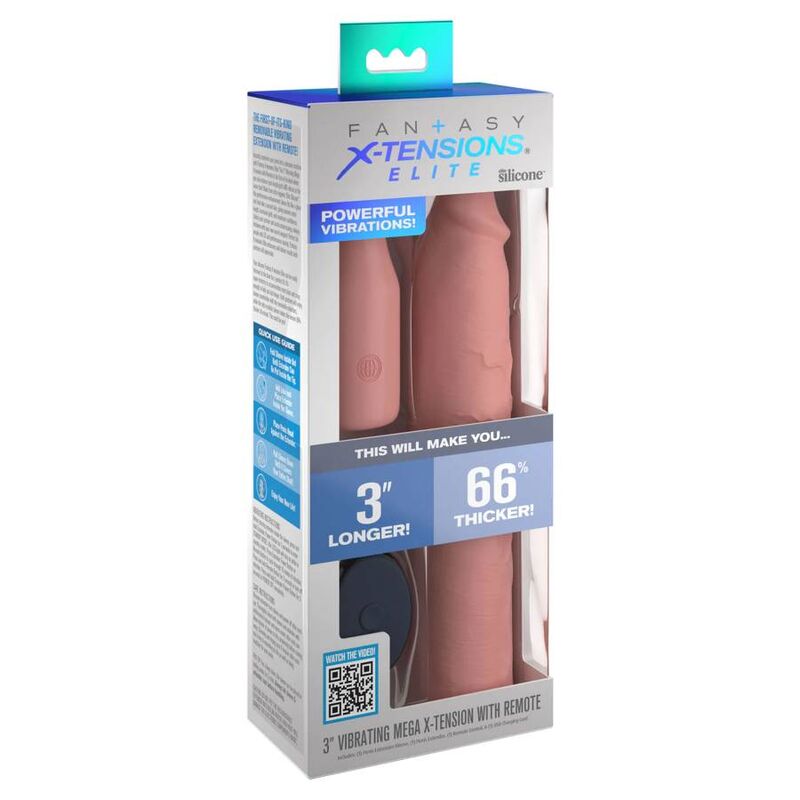 FANTASY X- TENSIONS - PIPEDREAMS SLEEVE 22,86 CM + 7,62 CM PLUG REMOTE SKIN - NOCTURNA DESIRES