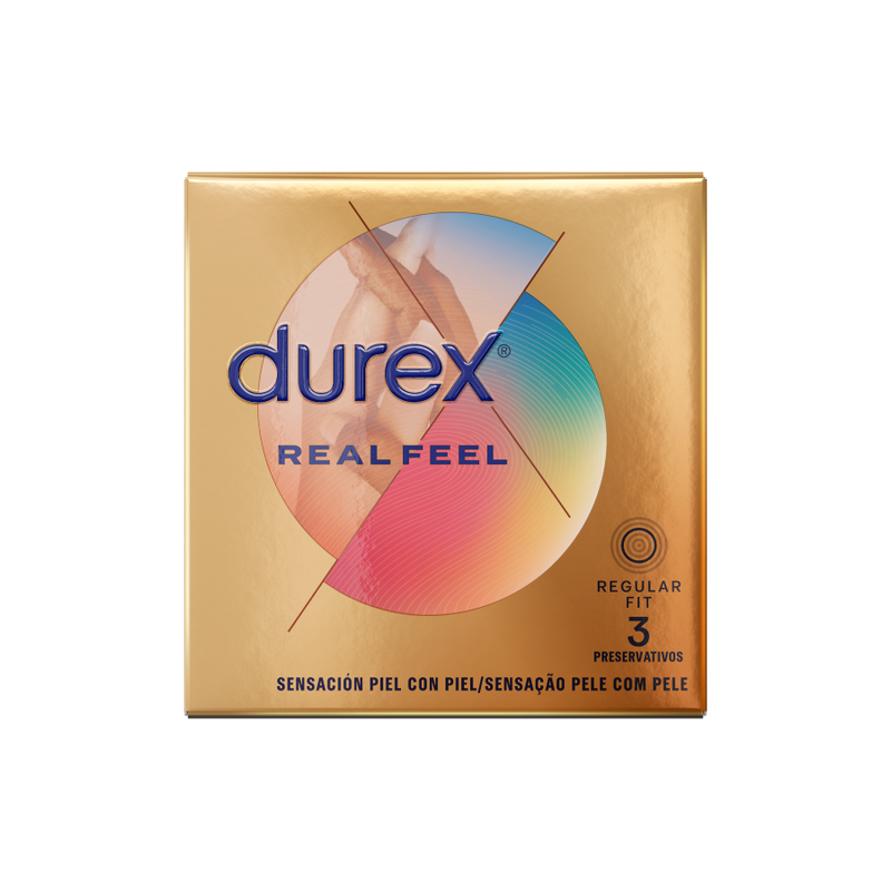DUREX - REAL FEEL CONDOMS 3 UNITS - NOCTURNA DESIRES