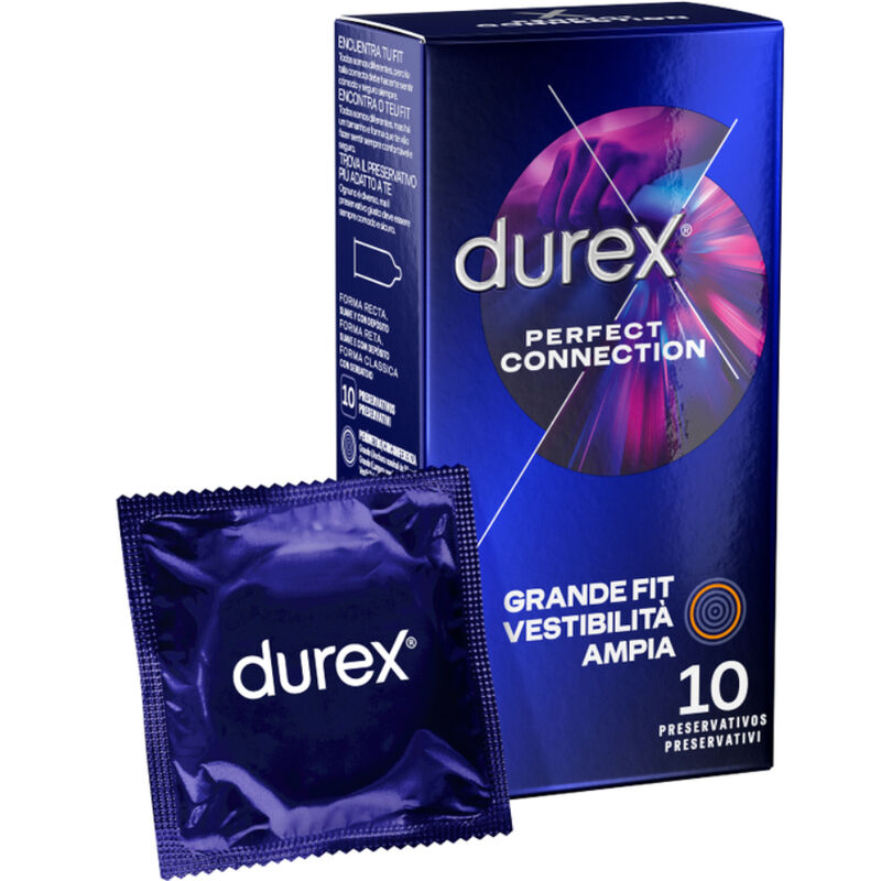 DUREX - PERFECT CONNECTION SILICONE EXTRA LUBRIFICATION 10 UNITS - NOCTURNA DESIRES
