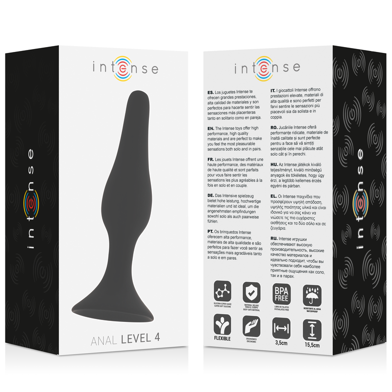 INTENSE - ANAL LEVEL 4 15.5CM BLACK INTENSE ANAL TOYS NOCTURNA DESIRES