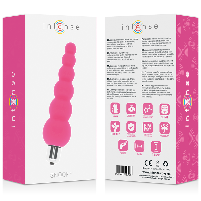INTENSE - SNOOPY 7 SPEEDS SILICONE INTENSE - PINK - NOCTURNA DESIRES
