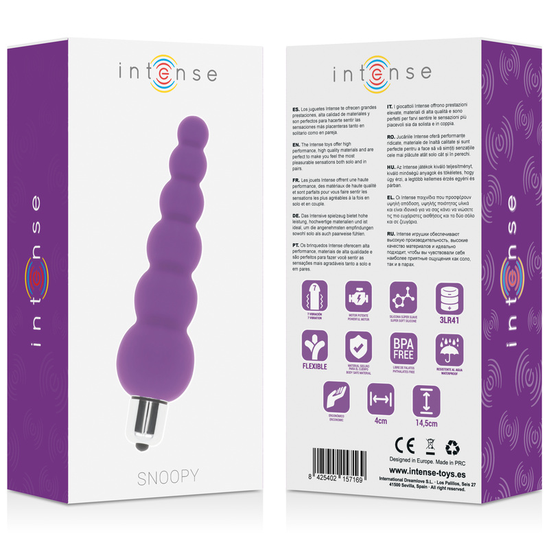 INTENSE - SNOOPY 7 SPEEDS SILICONE LILAC - NOCTURNA DESIRES