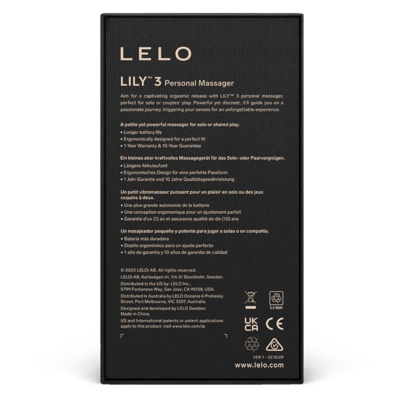LELO - LILY 3 PERSONAL MASSAGER - AQUA GREEN - NOCTURNA DESIRES
