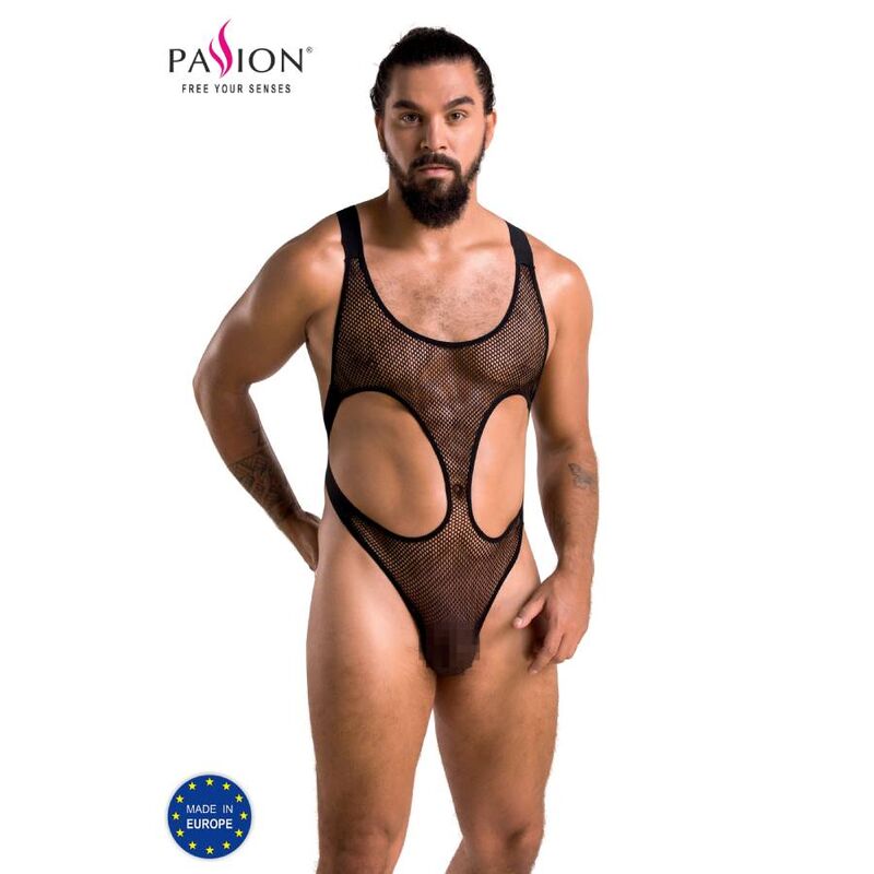 PASSION - 040 BODY LEON BLACK L/XL - NOCTURNA DESIRES