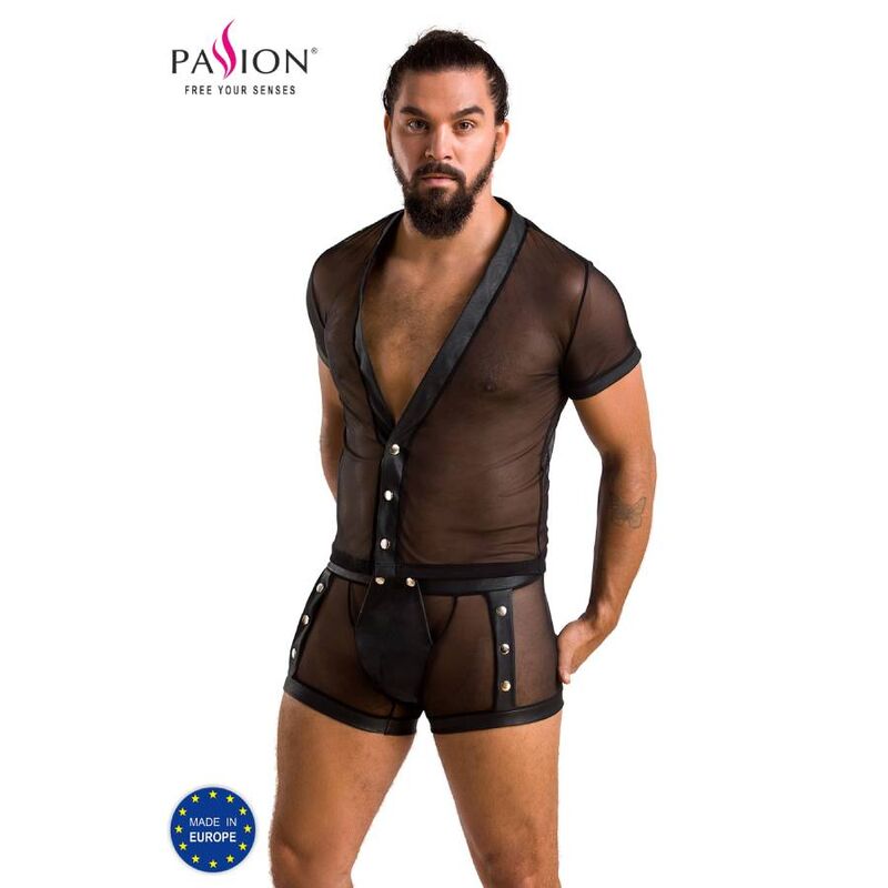 PASSION - 052 SET MICHAEL BLACK L/XL - NOCTURNA DESIRES