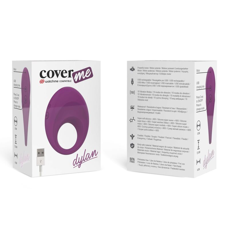 COVERME - DYLAN RECHARGEABLE RING COMPATIBLE WITH WATCHME WIRELESS TECHNOLOGY - NOCTURNA DESIRES