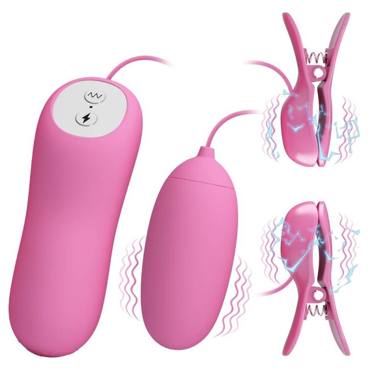 PRETTY LOVE - TWEEZERS WITH VIBRATION AND PINK ELETROSHOCK - NOCTURNA DESIRES