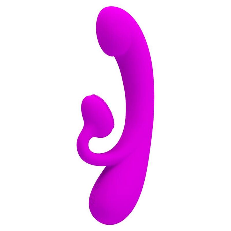 PRETTY LOVE - SINCERE SILICONE CLITORAL VIBRATOR AND SUCKER PURPLE - NOCTURNA DESIRES