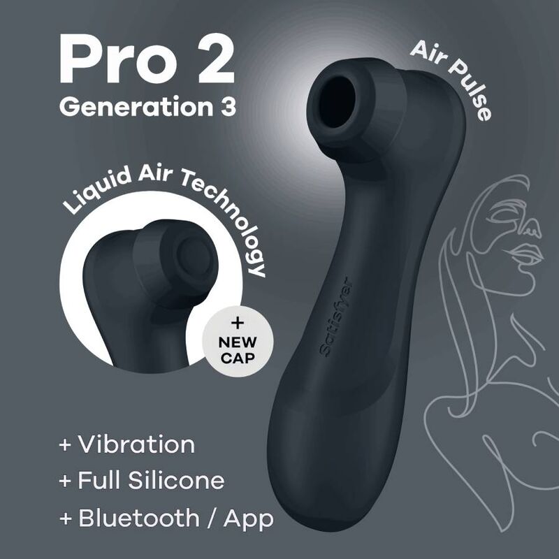 SATISFYER - PRO 2 GENERACIÓN 3 BLACK BLUETOOTH & APP - NOCTURNA DESIRES