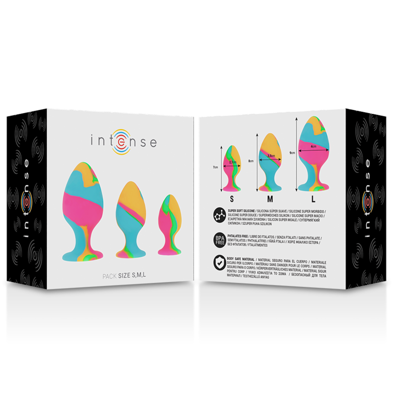 INTENSE - MULTICOLOR SILICONE PLUG SET - NOCTURNA DESIRES
