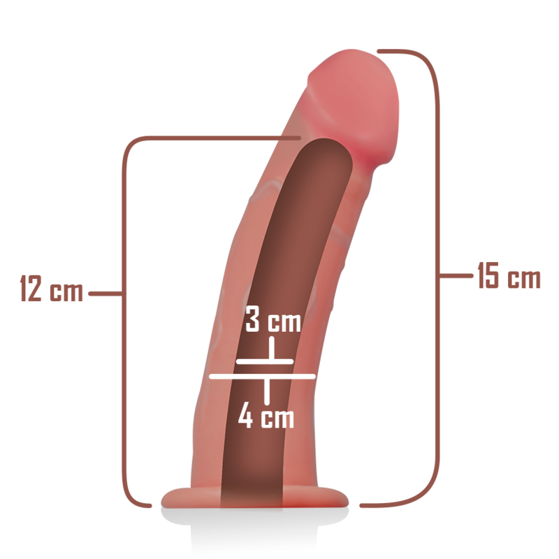 INTENSE - HOLLOW HARNESS WITH DILDO 16 X 3 CM - NOCTURNA DESIRES