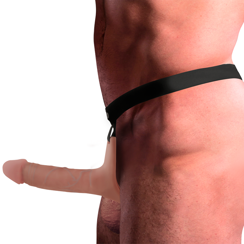 INTENSE - HOLLOW HARNESS WITH SILICONE DILDO 16 X 3.5 CM - NOCTURNA DESIRES