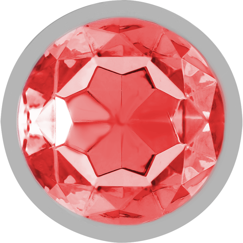 INTENSE - METAL ANAL PLUG WITH RED CRYSTAL SIZE M - NOCTURNA DESIRES