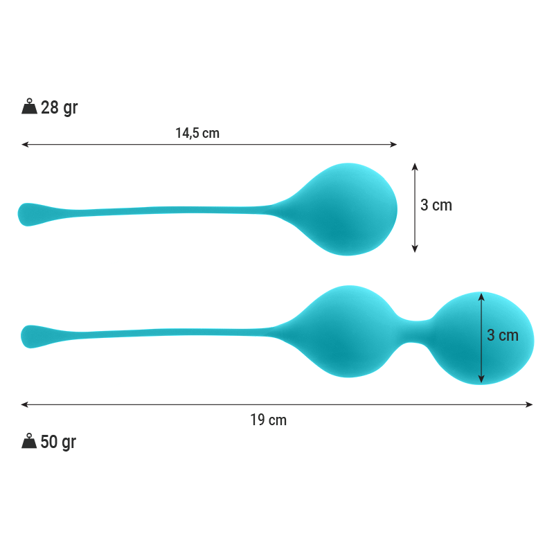 INTENSE - KEGEL BALLS PACK KENDALL BLUE - NOCTURNA DESIRES