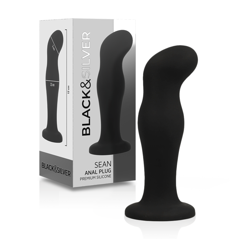 BLACK&SILVER - SEAN PLUG ANAL PREMIUM SILICONE BLACK - NOCTURNA DESIRES