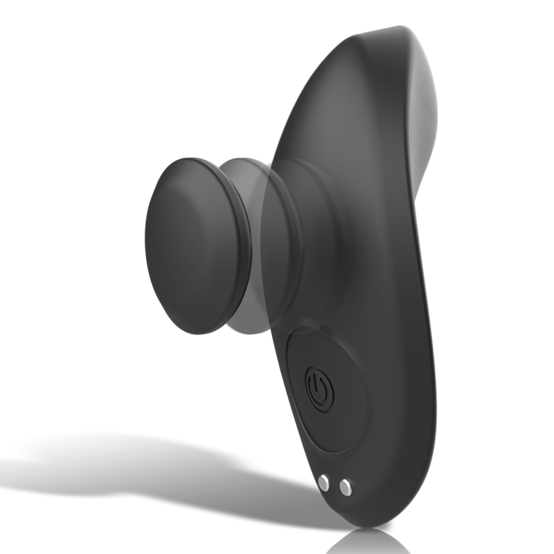 BLACK&SILVER - PRESTON RECHARGEABLE SILICONE VIBRATOR PANTIE BLACK - NOCTURNA DESIRES