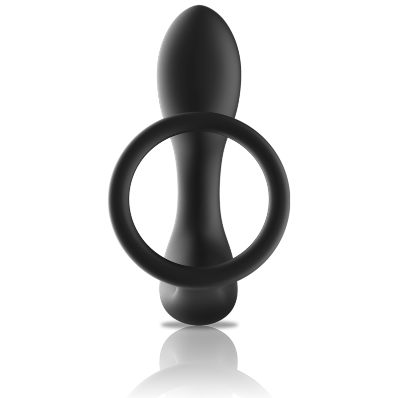 BLACK&SILVER - REMOTE CONTROL ANAL MASSAGER RECHARGEABLE SILICONE BLACK - NOCTURNA DESIRES