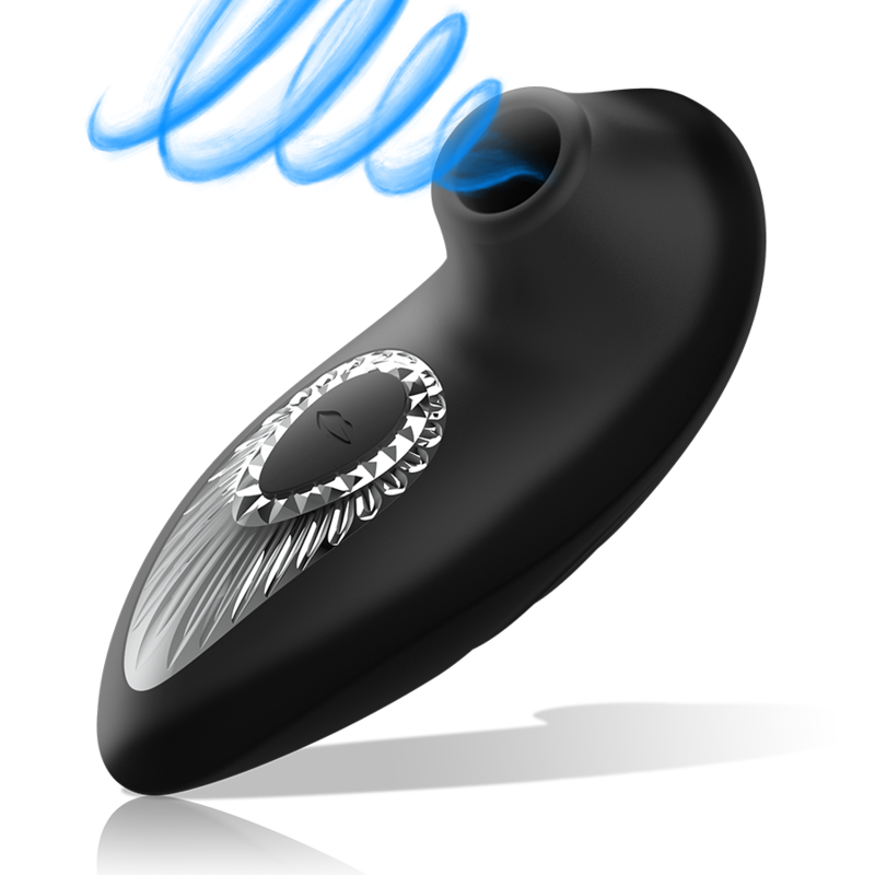 BLACK&SILVER - DRAKE DELUXE SUCKING VIBE RECHARGEABLE SILICONE BLACK - NOCTURNA DESIRES
