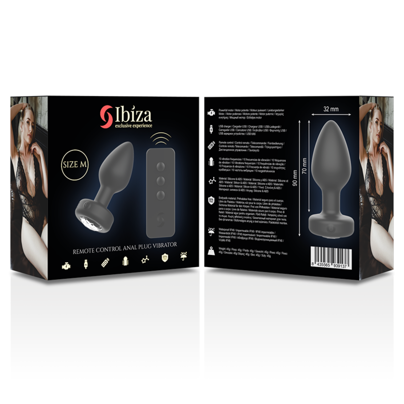 IBIZA - REMOTE CONTROL ANAL PLUG SIZE M - NOCTURNA DESIRES