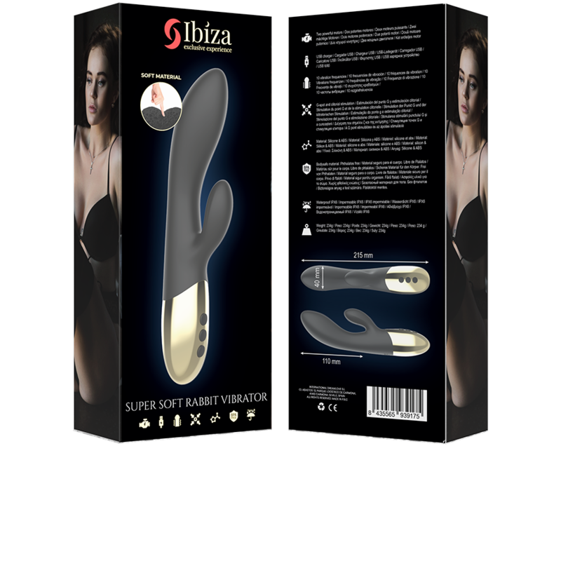 IBIZA - SUPER SOFT RABBIT VIBRATOR - NOCTURNA DESIRES