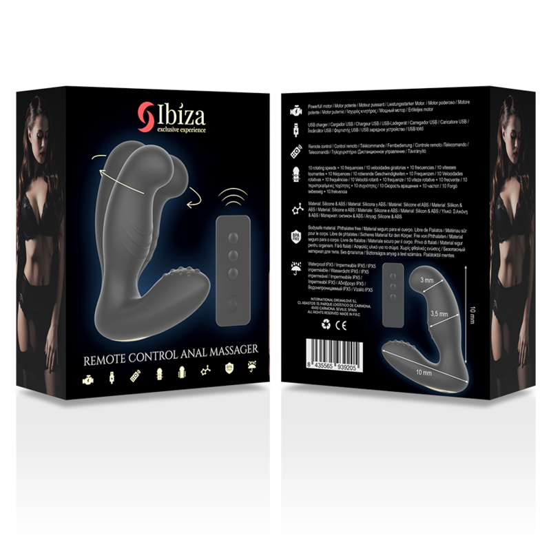 IBIZA - ANAL MASSAGER REMOTE CONTROL 10 x 3.5 CM - NOCTURNA DESIRES