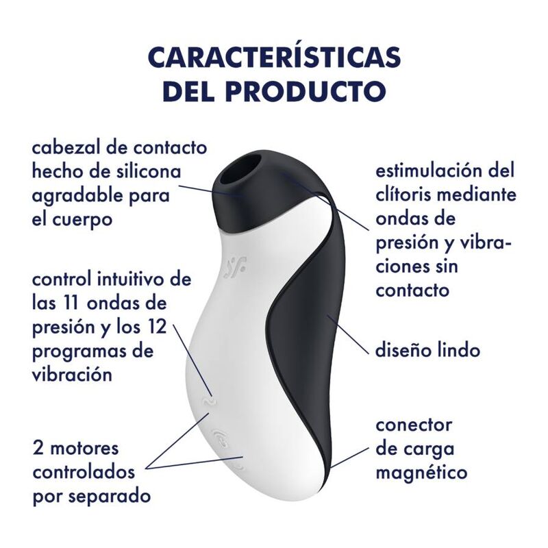 SATISFYER - ORCA AIR PULSE STIMULATOR + VIBRATION - NOCTURNA DESIRES