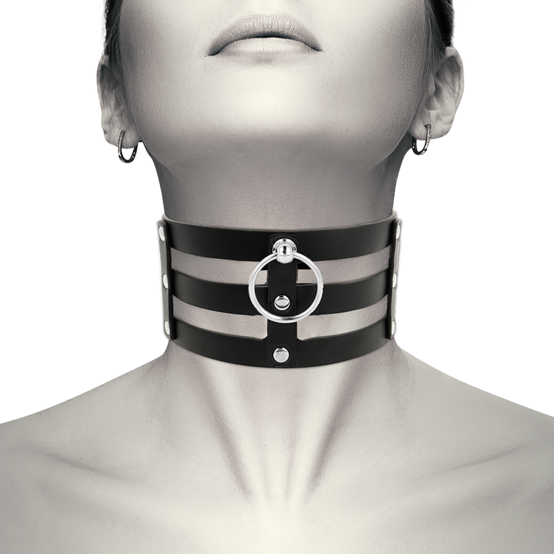 COQUETTE CHIC DESIRE - FETISH STYLE VEGAN LEATHER CHOKER - NOCTURNA DESIRES
