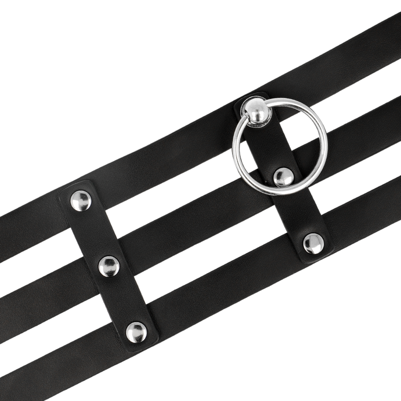 COQUETTE CHIC DESIRE - FETISH STYLE VEGAN LEATHER CHOKER - NOCTURNA DESIRES