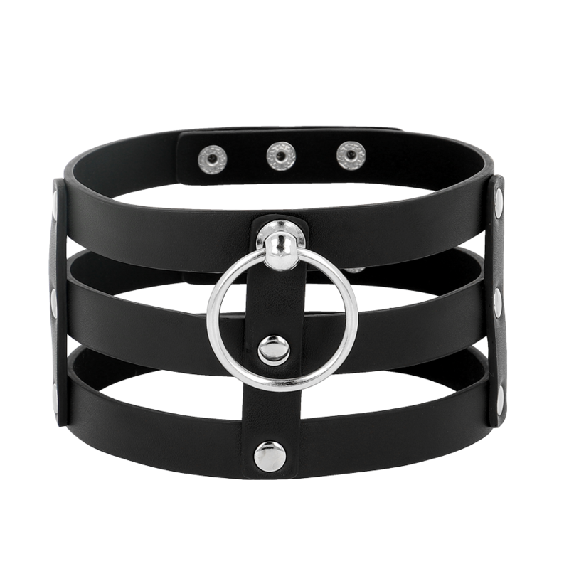 COQUETTE CHIC DESIRE - FETISH STYLE VEGAN LEATHER CHOKER - NOCTURNA DESIRES