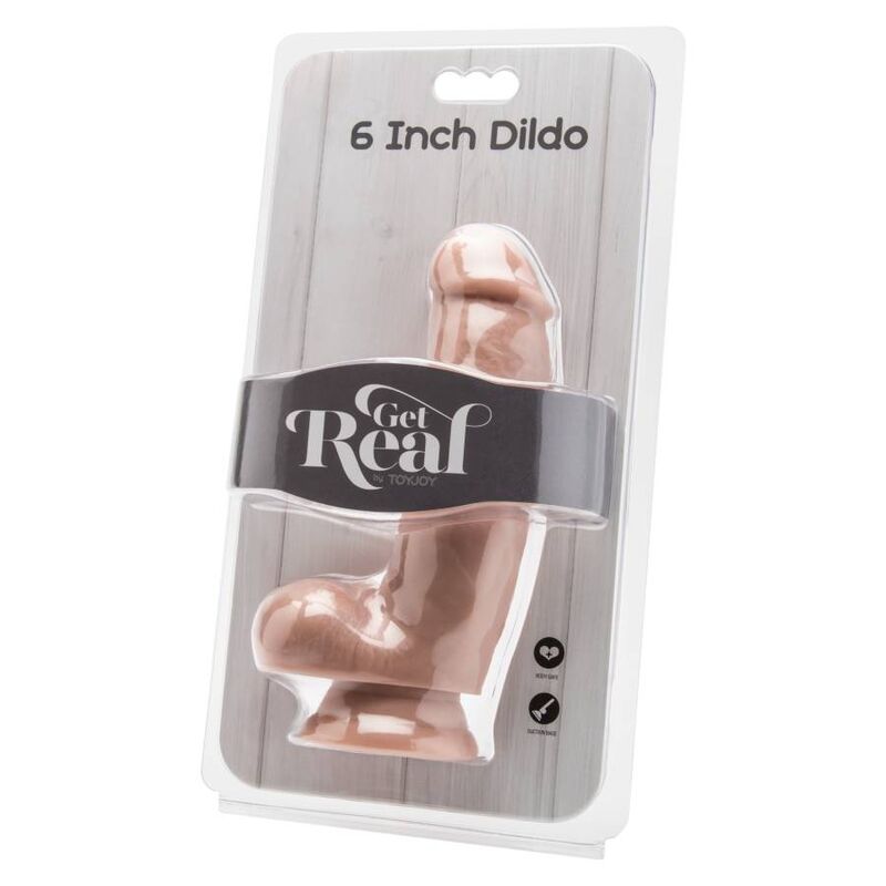GET REAL - DILDO 12 CM WITH BALLS SKIN - NOCTURNA DESIRES