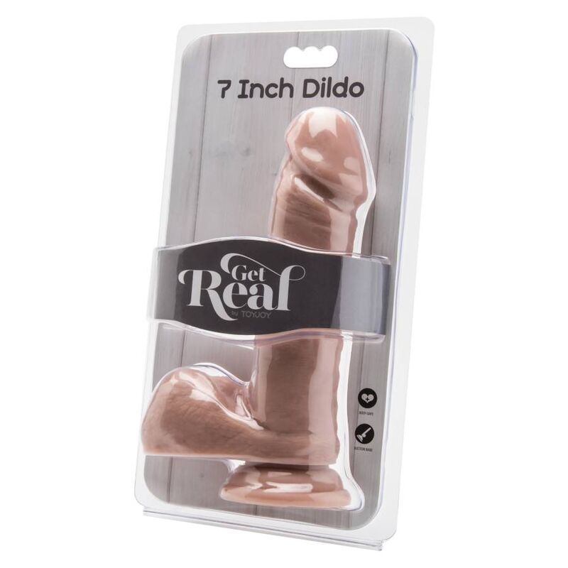 GET REAL - DILDO 18 CM WITH BALLS SKIN - NOCTURNA DESIRES