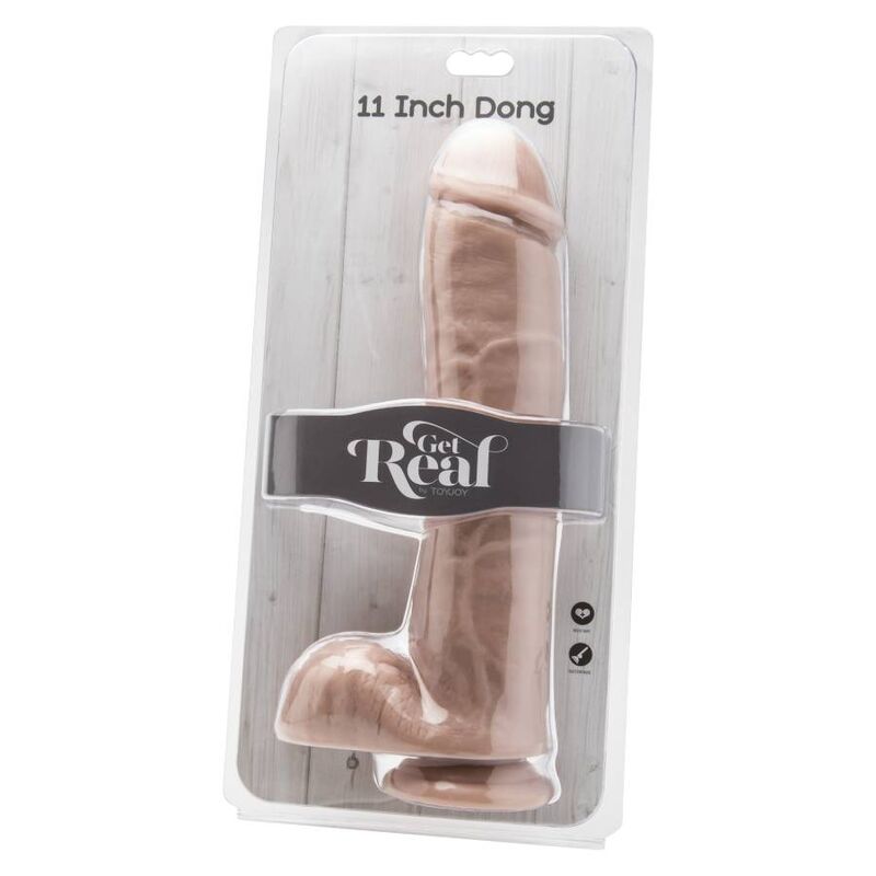 GET REAL - DILDO 28 CM WITH BALLS SKIN - NOCTURNA DESIRES